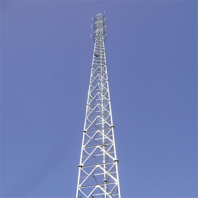 3 bacaklı Tubular Crank Up Antenne Kulesi Telekom Çelik Kulesi 50m 60m 65m