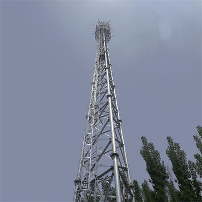 3 bacaklı Tubular Crank Up Antenne Kulesi Telekom Çelik Kulesi 50m 60m 65m