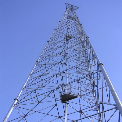 3 bacaklı Tubular Crank Up Antenne Kulesi Telekom Çelik Kulesi 50m 60m 65m