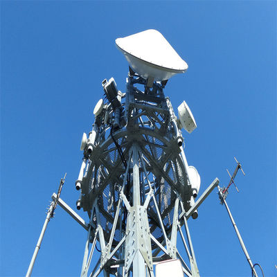 15m 20 30 40 50 Metre Çatı Mikrodalga İletişim Çerez Anten Radyo Mast 3 Bacaklı Tubular Çelik Kule