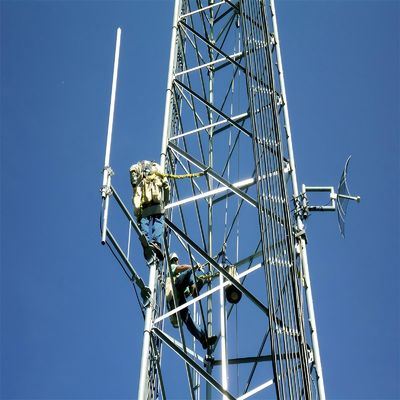GSM Üs İstasyonu Vhf Uhf Radyo İletişim Anten 3 Bacaklı Tubular Çelik Kulesi