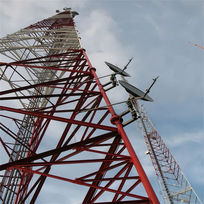 Telekom Anten GSM Wifi Ağı Kendini Destekleyen Hücre Kulesi 3 Bacaklı Tubular Hücresel Mikrodalga İletişim Kulesi