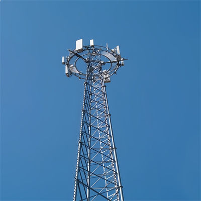 Boltlu Pylon Demir 3 Bacaklı Tubular Çelik Kule 20 - 65 M M Mast