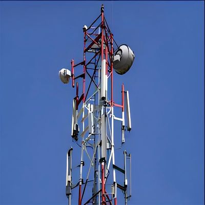 Çelik Çerez 5G Wifi Telekomünikasyon Tubular Anten Kule 3 Bacaklı