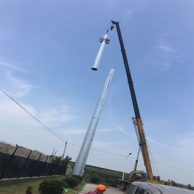 Galvanizli Çelik Monopole Telekomünikasyon Kulesi Q345B/A572 Rüzgar Hızı 120km/H