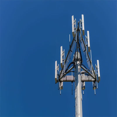 OEM Galvanizli Kendini Destekleyici Monopole Antenne Kulesi Mast GSM 5G İletişim Tüp Kulesi direği