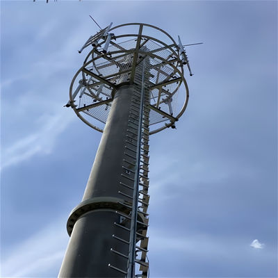 İletişim Yayıncılık Telekomünikasyon Monopole Antenne Kulesi ASTM A123/ ISO 1461