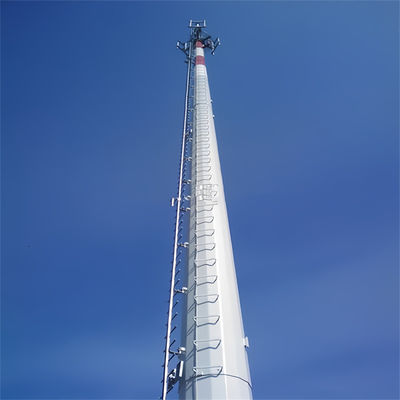 Yüksek Kendini Destekleyen Yuvarlak Köprü Monopole Çelik Kule GSM İletişim Mast Kule 20m 30m 40m