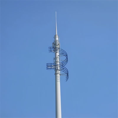 Ekipman Galvanizli Konik Tubular Hücre GSM Anten Telekomünikasyon İletişim Çelik Monopole Kulesi