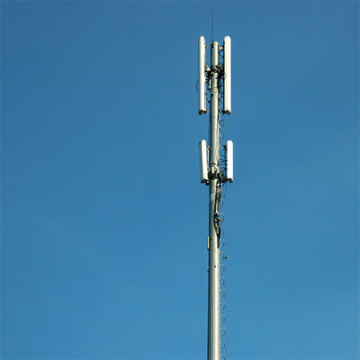 Sıcak Dip Galvanize Telekom Mast Kule Monopole 30 Meter Q345B/A572 Malzeme