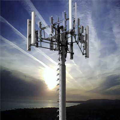 4G 5G Sinyal hücresi direği Monopole Kulesi Galvanize GSM Antenni Bracket Mount
