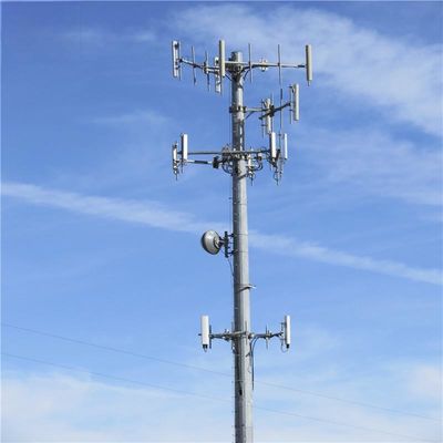 Telekomünikasyon Wifi Taşınabilir GSM Ana İstasyon Kulesi Monopole 30 Metre Mikrodalga Dalga Kılavuzu İletişim