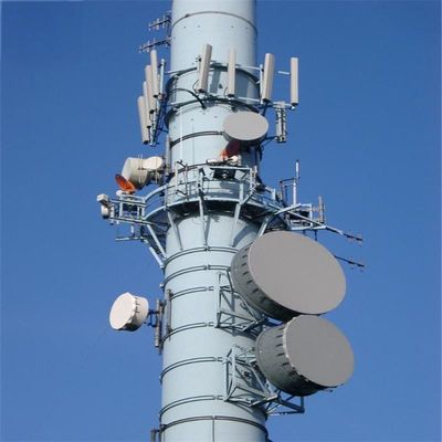 Telekomünikasyon Wifi Taşınabilir GSM Ana İstasyon Kulesi Monopole 30 Metre Mikrodalga Dalga Kılavuzu İletişim