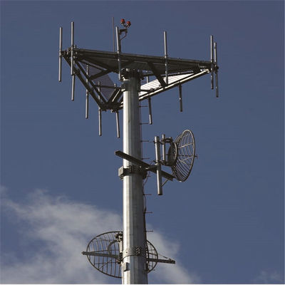 Ağır Görevli Anten Mast Kulesi Monopole 15 metre 9m 10m 12m Monopole Çelik Kulesi