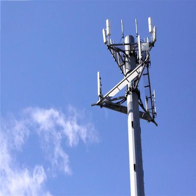 30m 35m 40m Galvanize 4g / 5g Hücre Siteleri Monopole Hücre Telefon Kulesi Sinyal Mikrodalga