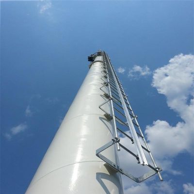 30m 35m 40m Galvanize 4g / 5g Hücre Siteleri Monopole Hücre Telefon Kulesi Sinyal Mikrodalga