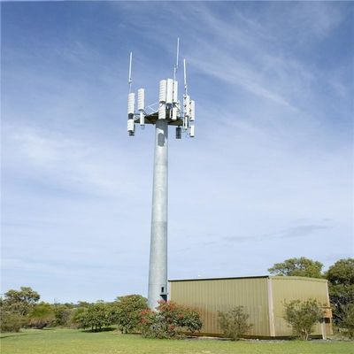 30m 35m 40m Galvanize 4g / 5g Hücre Siteleri Monopole Hücre Telefon Kulesi Sinyal Mikrodalga
