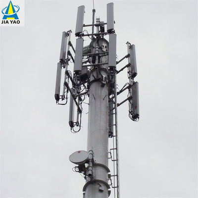 Yüksek sıcaklıklı pişirme boyası İletişim direği Sıcak Dip Galvanize Çelik 30m Telekom Kulesi