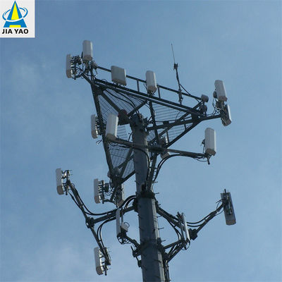 Sıcak Dip Galvanizli Çok Fonksiyonlu Monopole Kulesi 5g İnternet Cep Telefon Sinyalı İletişim Çelik Kulesi