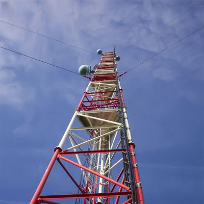 20 metrelik sıcak dip galvanizli borulu çelik kablo kule 5G radyo anten telekomünikasyon direği