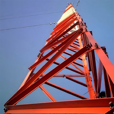 Wifi Bts Cep telefonu Kablo Destekleyici Guyed Kablo Kule 3 Bacaklı Tubular veya Çelik Çubuk