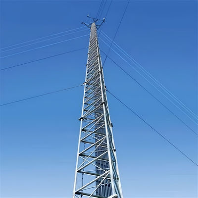 Galvanizli Çelik Çerezli Tubular Çerezli İletişim Kulesi 30 40 50 M Meter Telekom 5G/4G/3G