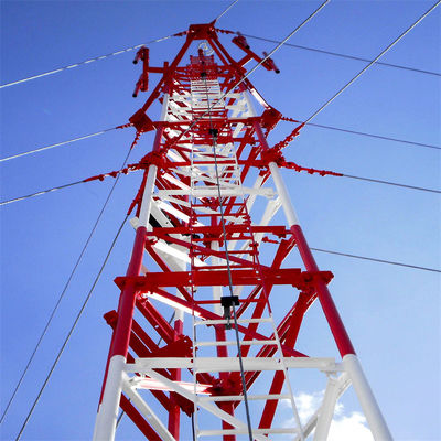 Galvanizli Çelik Çerezli Tubular Çerezli İletişim Kulesi 30 40 50 M Meter Telekom 5G/4G/3G