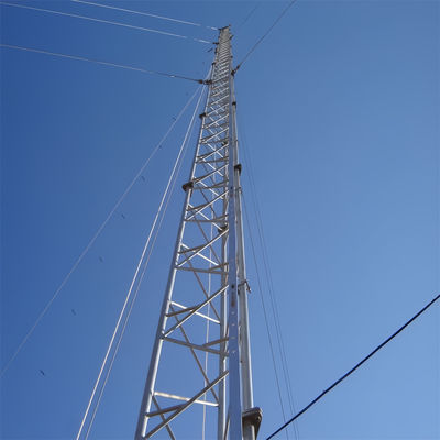 Galvanizli Tubular Çelik Radyo Anten Gürültülü Hücre Kulesi Mast ASTMA123