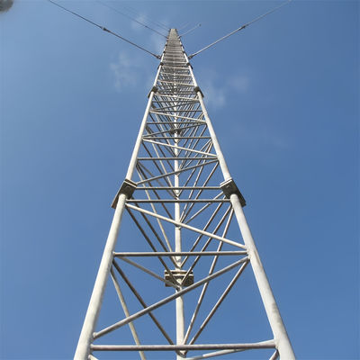 20M 20 M 30M 40 M 50M 3 Bacaklı Kablo Kulesi Tubular Galvanizli Çelik Anten Kablo İletişim Kulesi