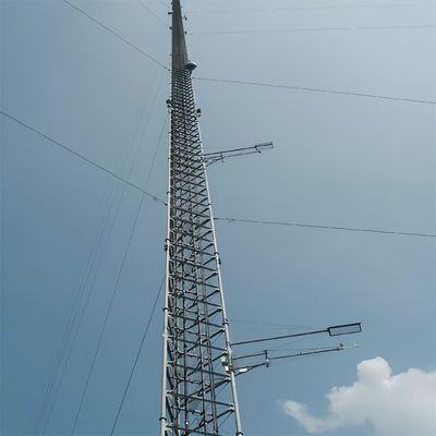100 Metre Q345 Q235 Q420 Çelik Yapı Çakılı direği kule Anten açılı ızgara İletişim direği direk direk telekomünikasyon kulesi