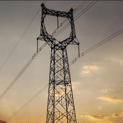 110KV 220KV Sıcak Dip Galvanizli Büyük Elektrik hattı Kuleleri Yüksek Voltajlı Elektrik Kulesi