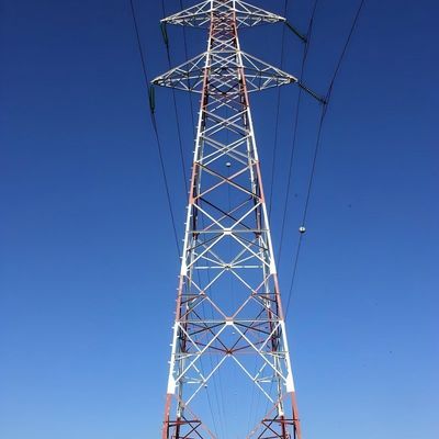 Alt İstasyon Yapısı Yüksek Voltajlı Elektrik Kulesi Galvanizli Elektrik Pylon Hatı Kutbu Iletken Çelik Çaplı Kulesi Satılık