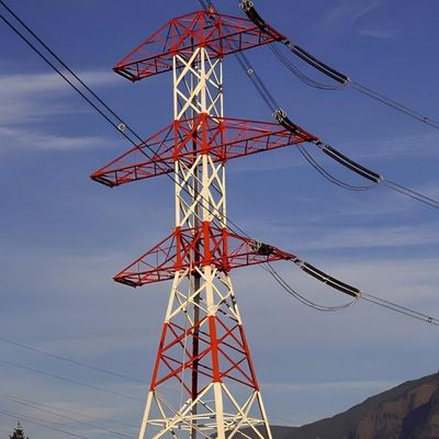 Alt İstasyon Yapısı Yüksek Voltajlı Elektrik Kulesi Galvanizli Elektrik Pylon Hatı Kutbu Iletken Çelik Çaplı Kulesi Satılık