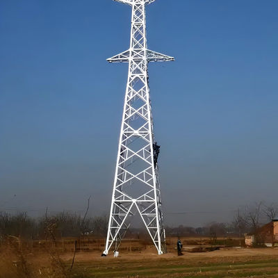 Alt İstasyon Yapısı Yüksek Voltajlı Elektrik Kulesi Galvanizli Elektrik Pylon Hatı Kutbu Iletken Çelik Çaplı Kulesi Satılık