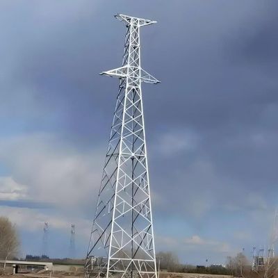 110 Kv Kulesi Galvanize Flanged Büyük Elektrik hattı Kuleleri Tek boru iletim hattı Monopole Kulesi