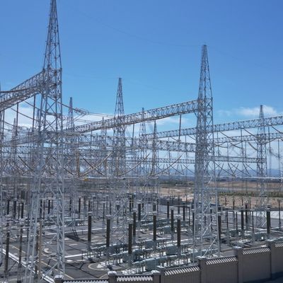 Köşe Demir Yüksek Voltajlı Elektrik Kulesi Rüzgar Hızı 30-180 Km/H 132kv İletişim Kulesi
