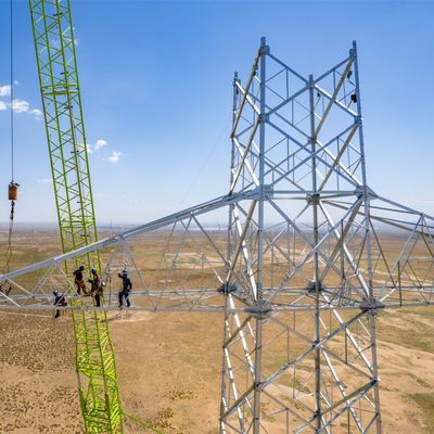 Köşe Demir Yüksek Voltajlı Elektrik Kulesi Rüzgar Hızı 30-180 Km/H 132kv İletişim Kulesi