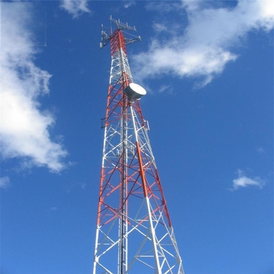 Mast Pylon açılı demir 3 bacaklı telekomünikasyon açılı çelik kule 20 30 40 45 50 55 60 M