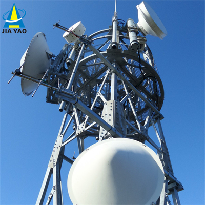 Mast Pylon açılı demir 3 bacaklı telekomünikasyon açılı çelik kule 20 30 40 45 50 55 60 M