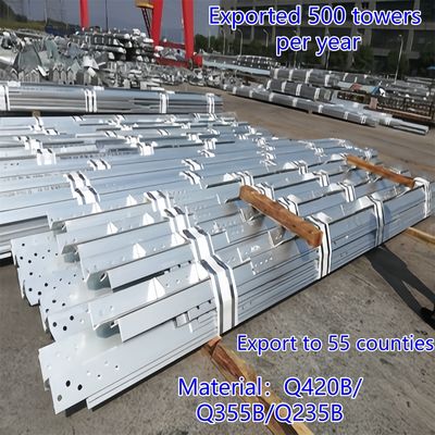 3 Ayaklı Açılı Çelik Kule İletişim Kulesi Q235 Çeliği 25m LTE Ağı Hava Koşullarına Dayanıklı Kırsal Alanlar