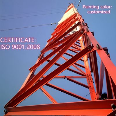 3 Ayaklı Açılı Çelik Kule İletişim Kulesi Q235 Çeliği 25m LTE Ağı Hava Koşullarına Dayanıklı Kırsal Alanlar