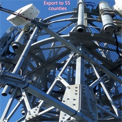 3 bacaklı açılı çelik kule İletişim kulesi Q355 Çelik 28m mobil ağ Rüzgar dayanıklı kıyı bölgeleri