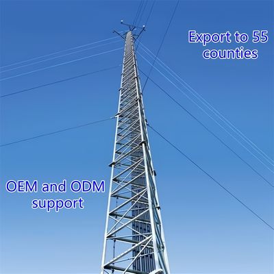 Korrozyona dayanıklı üç bacaklı çelik kule, açık hava kurulumları ve ağır yük taşıma uygulamaları için uygundur