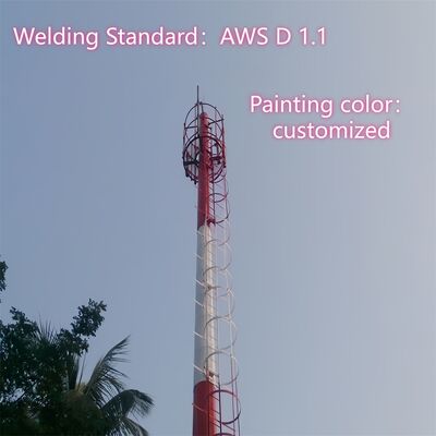 Demir Wifi Cep Telefon Anten Kulesi 25m 40m Yükseklik Ağı Mobil GSM İletişim