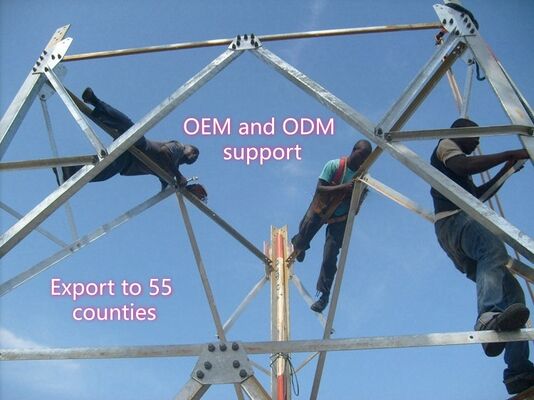 5 10 15 20 25 30 M Kendini Destekleyen Galvanizli Köşeli Çelik 3 Bacaklı Kule 5-100M