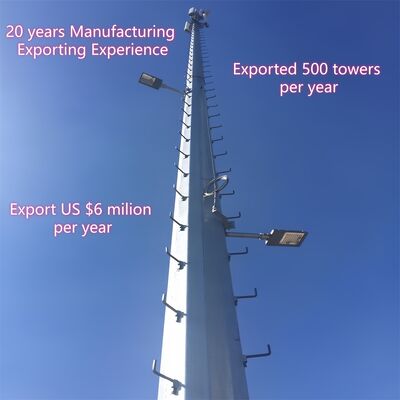 10M 30M 45M 60M Kompakt Sıcak Dip Galvanize Monopole Kule 5G Wifi Telekom Çatı İletişim Anten