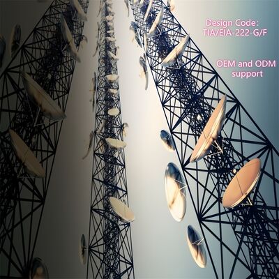 60M 3-Tüp Özel 3 Bacaklı Galvanizli Çelik Kendini Destekleyen Wifi GSM Mikrodalga Telekom Baza İstasyonu Kulesi