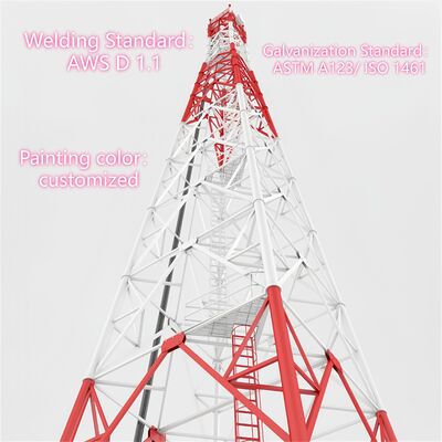 20 30 40M 3 Leg Tubular Steel Seamless Isp Internet 5G Wifi Bts Telecom Transmission Tower
