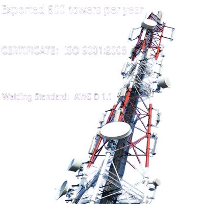 3 bacaklı tüplü dikişsiz çelik 20 30 40M Galvanizli 5G GSM Cdma Isp Telekom Kulesi