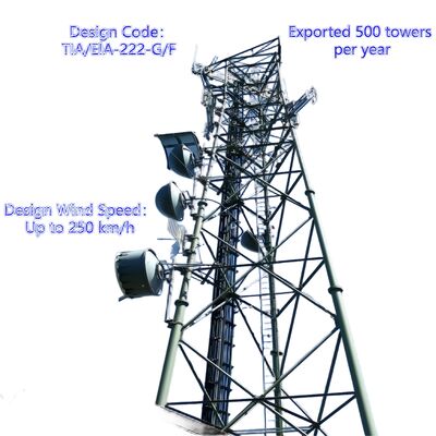 3 bacaklı tüplü dikişsiz çelik 20 30 40M Galvanizli 5G GSM Cdma Isp Telekom Kulesi